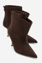 Meja Brown Suede Pointed Toe Women's Thin Heeled Boots