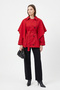 Trench Coat with Detachable Cape 202713 - Red