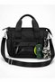 Black Shoulder and Crossbody Bag Multi-Compartment Adjustable Strap Daily Bag 20 X 21 X 8 cm