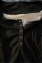 Black Henley Collar Attached Grunge Y2K Long Sleeve Crop - 2