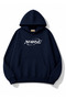 Noirve Printed Oversize Sweatshirt with Kangaroo Pocket