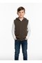 Boy's Hooded Vest with Muslin Fabric Lining
