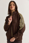 Women's Bitter Brown Gold Appliqué Detailed Pocketed Lined Suede Jacket 5012 60286598