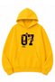 Printed Kangaroo Pocket Oversize Sweatshirt
