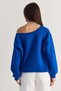 Women's Saks 96 Lucky Printed United Athlete Detailed Boat Neck Sweatshirt 814 60286601 - 6