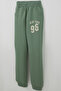 Boy's Tracksuit Set with Lettering Print and Block Pattern on the Sleeves, Ages 4-9, Mint Green - 7