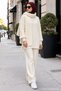 Knitted Sweater Set Cream Color Hm2960