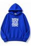 Born to Be Printed Oversize Sweatshirt with Kangaroo Pocket