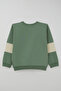 Boy's Tracksuit Set with Lettering Print and Block Pattern on the Sleeves, Ages 4-9, Mint Green - 4