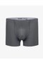 Men's Anthracite Printed Spandex High Stretch Fabric Seamless Smooth Lightweight and Soft Boxer - 7