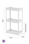 3-Tier White Bathroom Organizer Shelf System, Makeup Cosmetic Organizer Shelf - 2