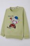 Baby Boy Tracksuit Set Racer Champion Teddy Bear Embroidery Printed 9 Months - 3 Years, Pistachio Green - 6