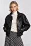 Faux Leather Biker Jacket Laz0022 Black - 4