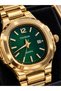 New Season Gold Color Emerald Green Dial Women's Wristwatch - 3