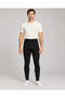 Economical thermal plus size winter fleece-lined lycra unisex leggings - black - 3