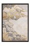 Golden Patterned Clouds Poster – Black Framed Artwork No:180104
