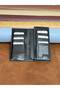 Genuine Leather Wallet with Phone Compartment, Long Wallet with Magnetic Phone Holder - Black Unisex Black - 3