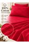 Bedsheet Set, Crimson Red Pinstripe Pattern, 100% Cotton - 3