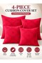 Bedsheet Set, Crimson Red Pinstripe Pattern, 100% Cotton