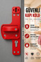 Barrier Door Handle for Schools and Nurseries |   Child Safety Door Handle |   Unbreakable Abs |   Yellow Red Set of 10 - 3