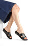 Artı&Jel-5006 Orthopedic Jel Women's Black Slippers with Heel Spur Function - 4