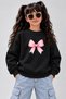 Crew Neck Sweatshirt for Girls, Printed 3-Yarn Threaded Winter Sweatshirt