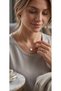 Silver Color -H- Letter Heart Detailed Minimal Thin Chain Steel Necklace -Tarnish Resistant-45Cm - 2