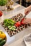 Glass Cutting Board with Leopard Theme - Glass Cutting Board |   20cm X 30cm - 2