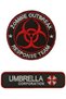 Zombie Outbreak Response Team Emboidery & Umbrella Corporation PVC Patches