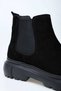 Forest Black Suede Genuine Leather Men's Chelsea Boots - 8