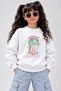 Crew Neck Sweatshirt for Girls, Printed 3-Yarn Threaded Winter Sweatshirt