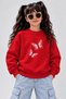 Crew Neck Sweatshirt for Girls, Printed 3-Yarn Threaded Winter Sweatshirt