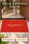 Red 40X70 cm Welcome Written Door Mat Curly Textured Gold Written Decorative Home Mat - 2