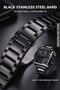Skmei Classic Square Case Solid Links Functional Buttons Chronograph Double Time Watch - 6