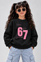 Crew Neck Sweatshirt for Girls, Printed 3-Yarn Threaded Winter Sweatshirt