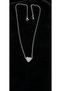 Silver Color -L- Letter Heart Detailed Minimal Thin Chain Steel Necklace -Tarnish Resistant-45Cm