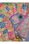 Pure Chinon Silk Designer Patchwork Printed Saree with Handwork Mirror Embroidery-FALL & PICO STITCHED & Unstitched Blouse Piece – Multicolor Floral & Geometric Festive Partywear Saree - 4