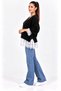 Plus Size Tulle Detailed Knitwear Cardigan Black - 4