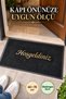 Black 40X70 cm Welcome Written Door Mat Curly Textured Decorative Home Mat with Gold Writing - 5