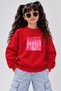 Girl's Crew Neck Sweatshirt Printed 3 Thread Threaded Winter Sweatshirt