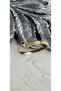 Zircon Stone Gold Color Prism Model Steel Clamp Bracelet - 3