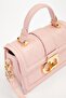 Baklava Pattern Lockable Hand and Shoulder Bag Pink - 3