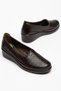 Brown Orthopedic Women's Filled Heel Casual Shoes Laser Leather - 3