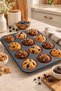 12-Piece Muffin and Cupcake Cake Mold – Non-Stick Surface Baking Tray 26X34 cm