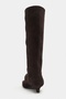 Ravena Bitter Brown Genuine Suede Leather Pointed Toe Kitten Heel Women's Boots - 6