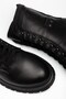 Genuine Leather Orthopedic Women's Boots with Black Tie-Up Side Panels - 2