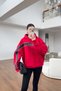 Red Striped Kangaroo Sweatshirt - 2