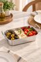 Mini Presentation Plate – Appetizer, Breakfast and Sauce Serving Plate with Handle Stainless Steel 10X16 cm