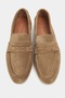 Aspire Rome Beige Genuine Suede Flat Sole Women's Ballerinas - 8