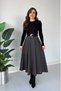 Skirted Plaid Belted Dress - 2